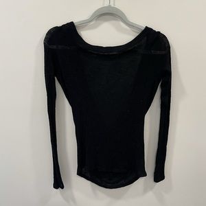 Zara knit sweater and black with open back.